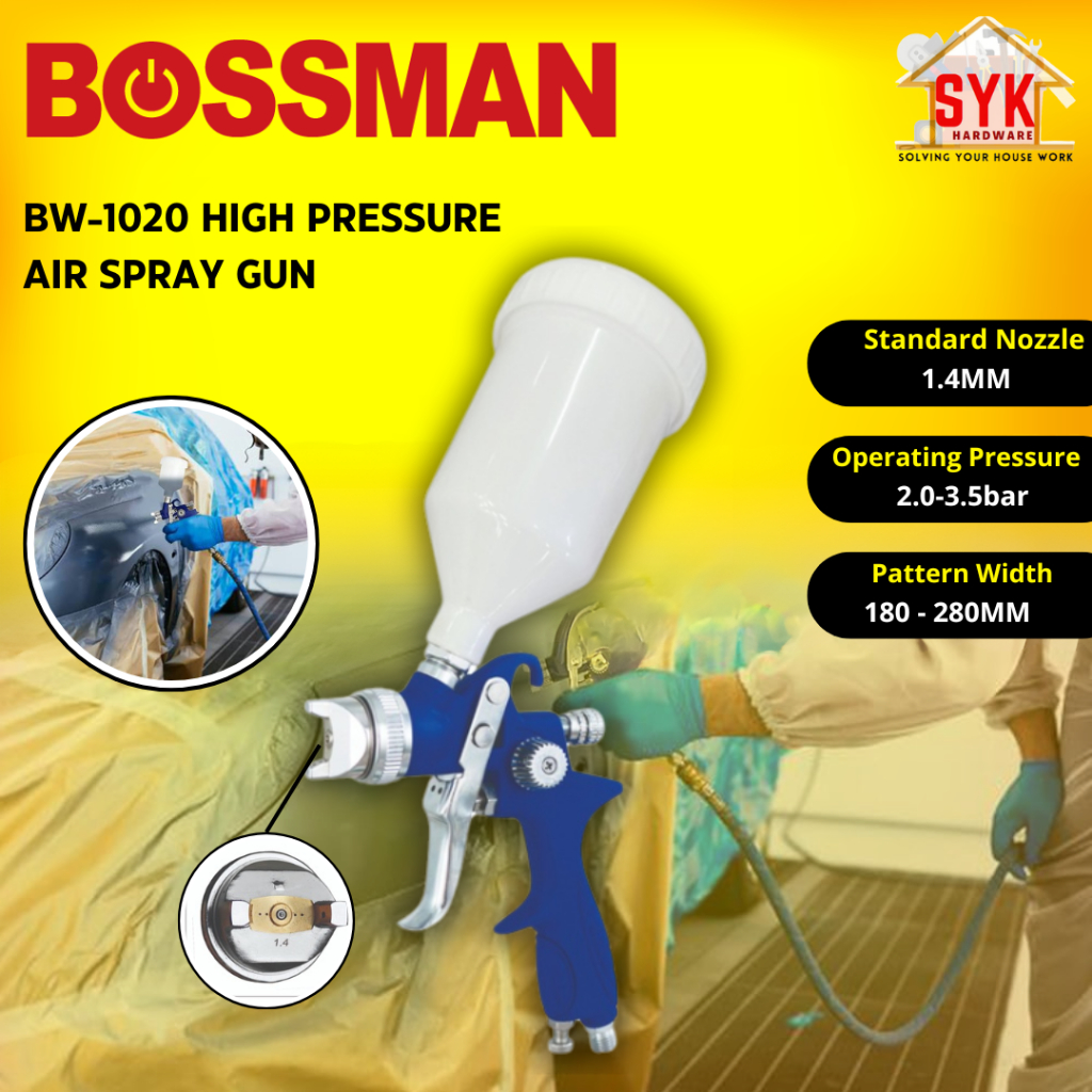 BOSSMAN BW-1020 High Pressure Air Spray Gun Spray Gun (600cc)