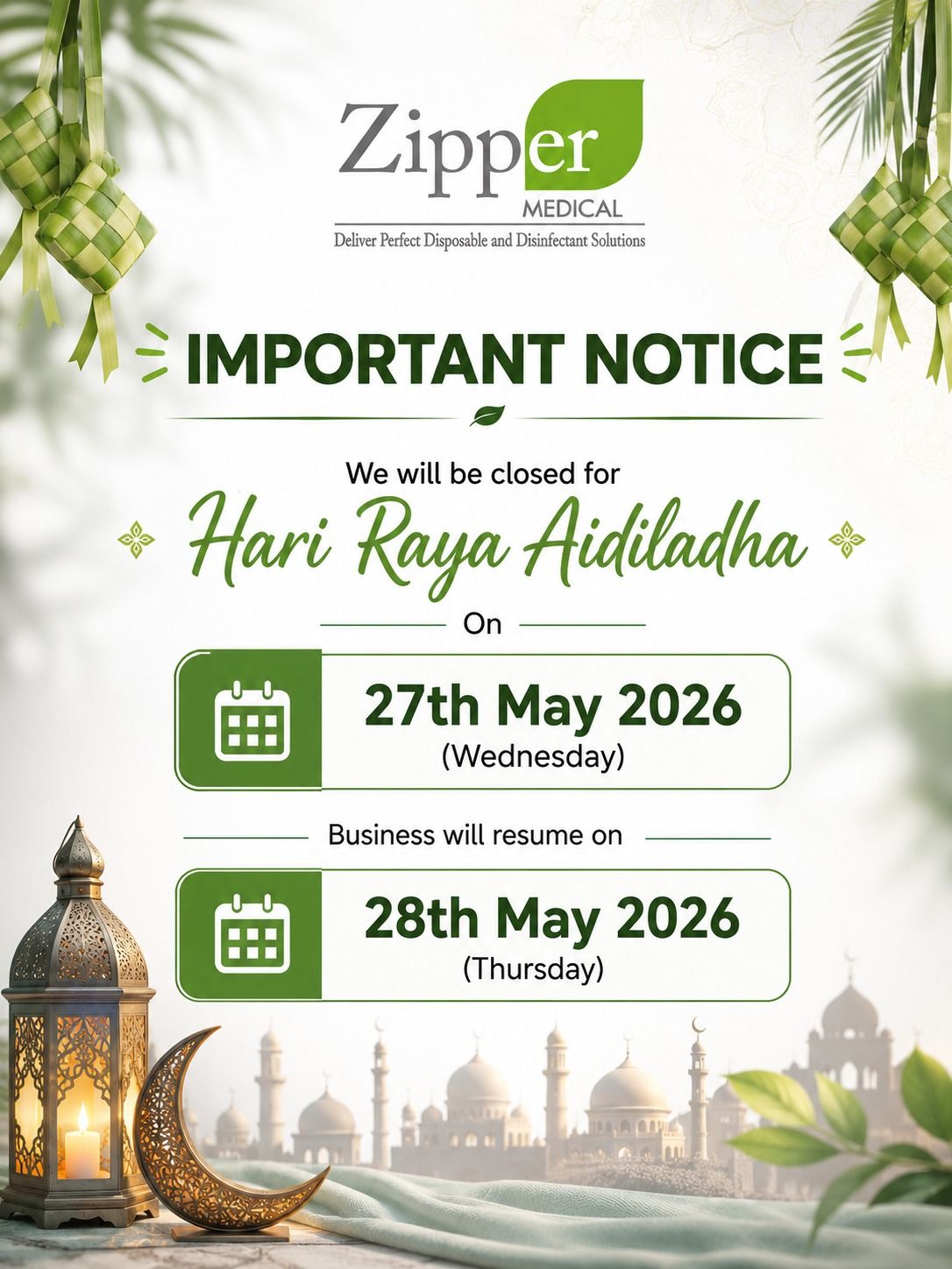 📢 Hari Raya Aidiladha Closure Notice