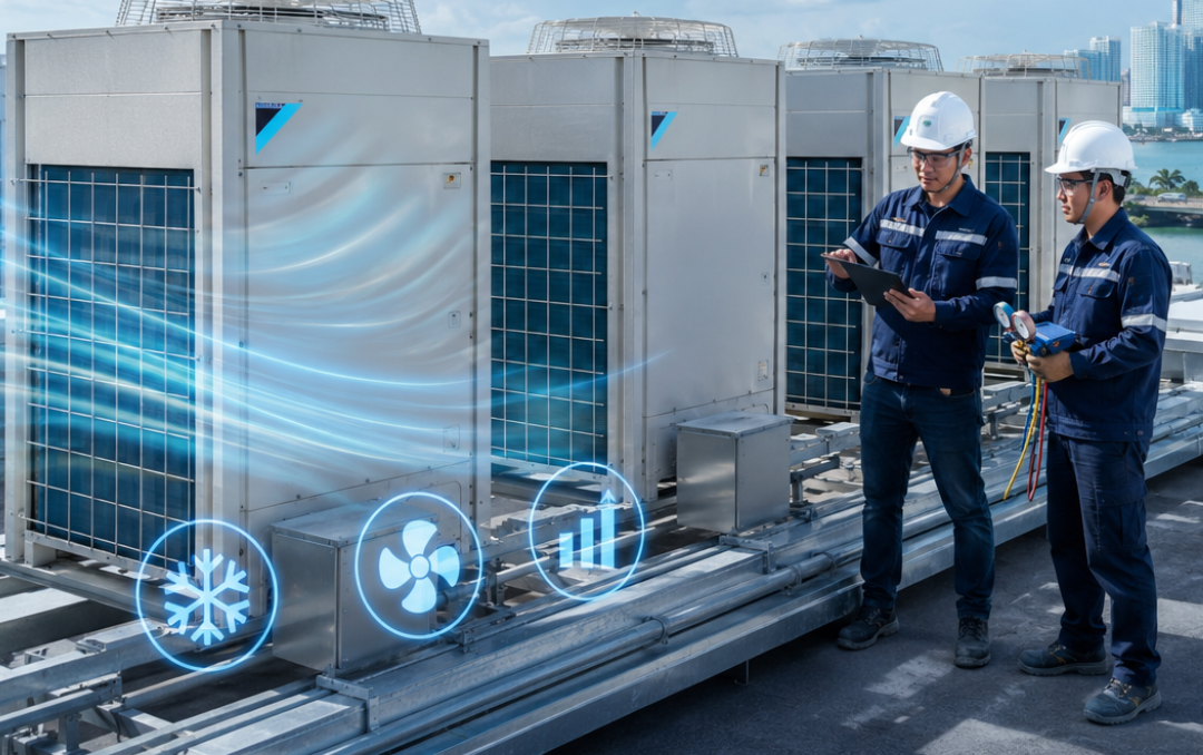 Daikin VRV System Specialist Johor Bahru | How Often Should You Service a Commercial VRV System in Johor's Hot Climate?