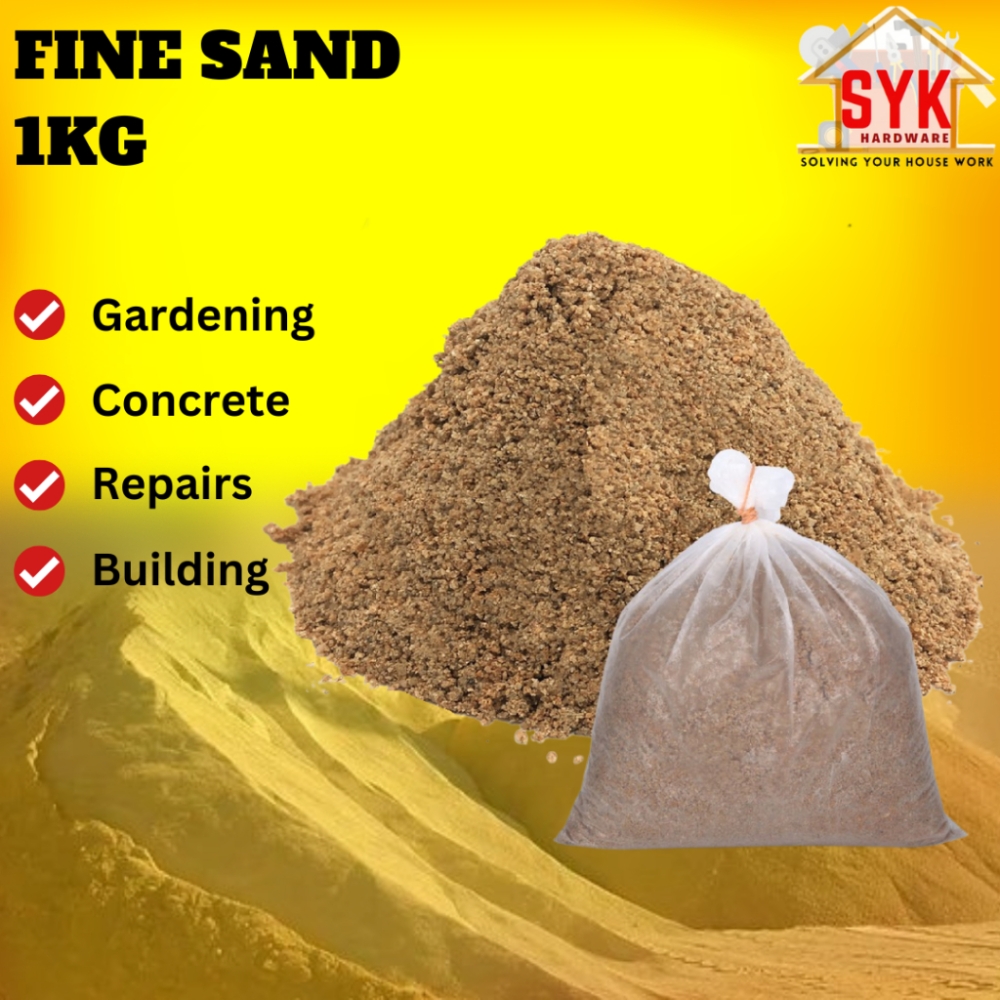 SYK Fine Sand 1Kg Construction Concrete Mixer Gardening Building Repairs Fine Sand Pasir Halus Tumbuhan