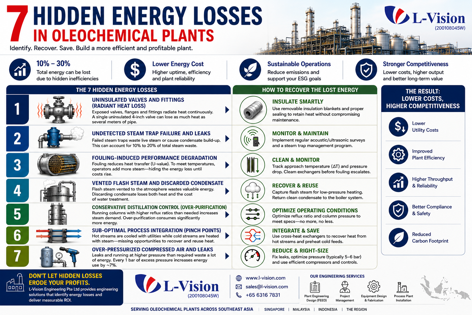 7 Hidden Energy Losses Increasing Oleochemical Plant Costs