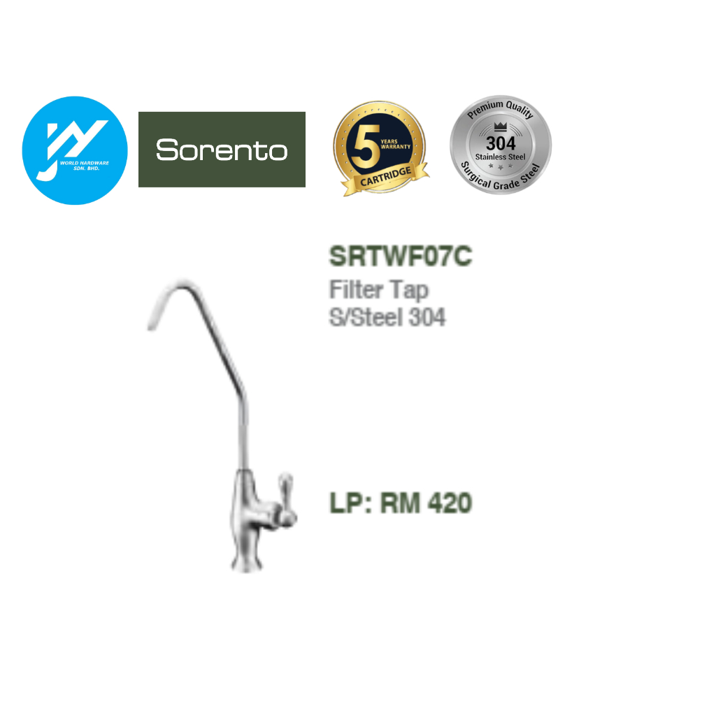 Sorento Kitchen 304 Stainless Steel Faucet Filter Pillar Basin Water Tap 5 Year Warranty