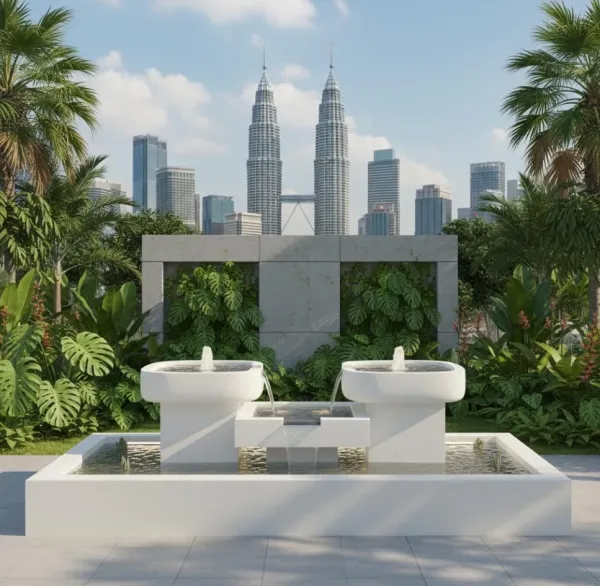 Garden Landscape With Water Feature Malaysia - Potco Base Sdn Bhd