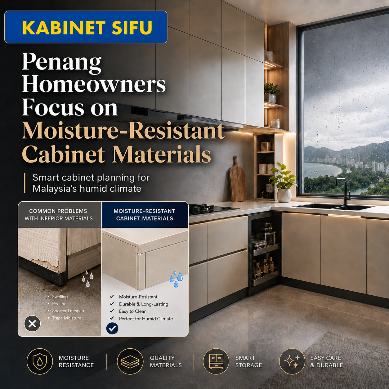 Penang Homeowners Pay Closer Attention to Moisture-Resistant Cabinet Materials Amid Humid Climate Conditions
