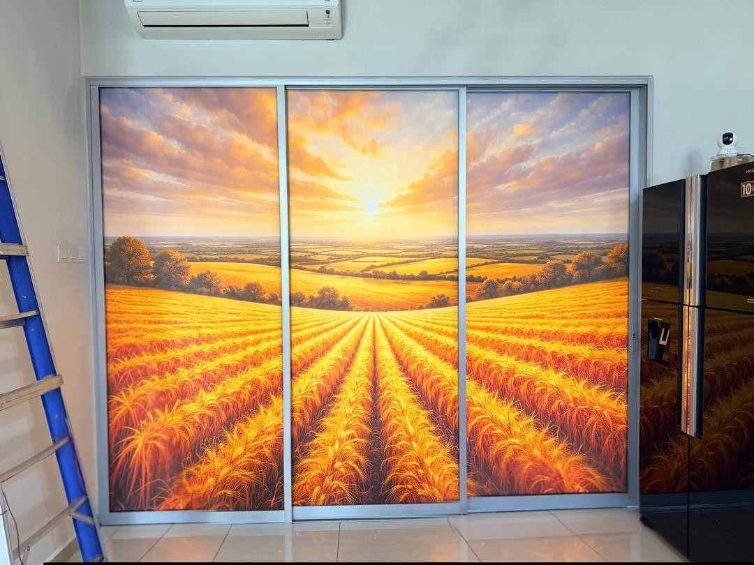 Landscape Sticker on Sliding Door