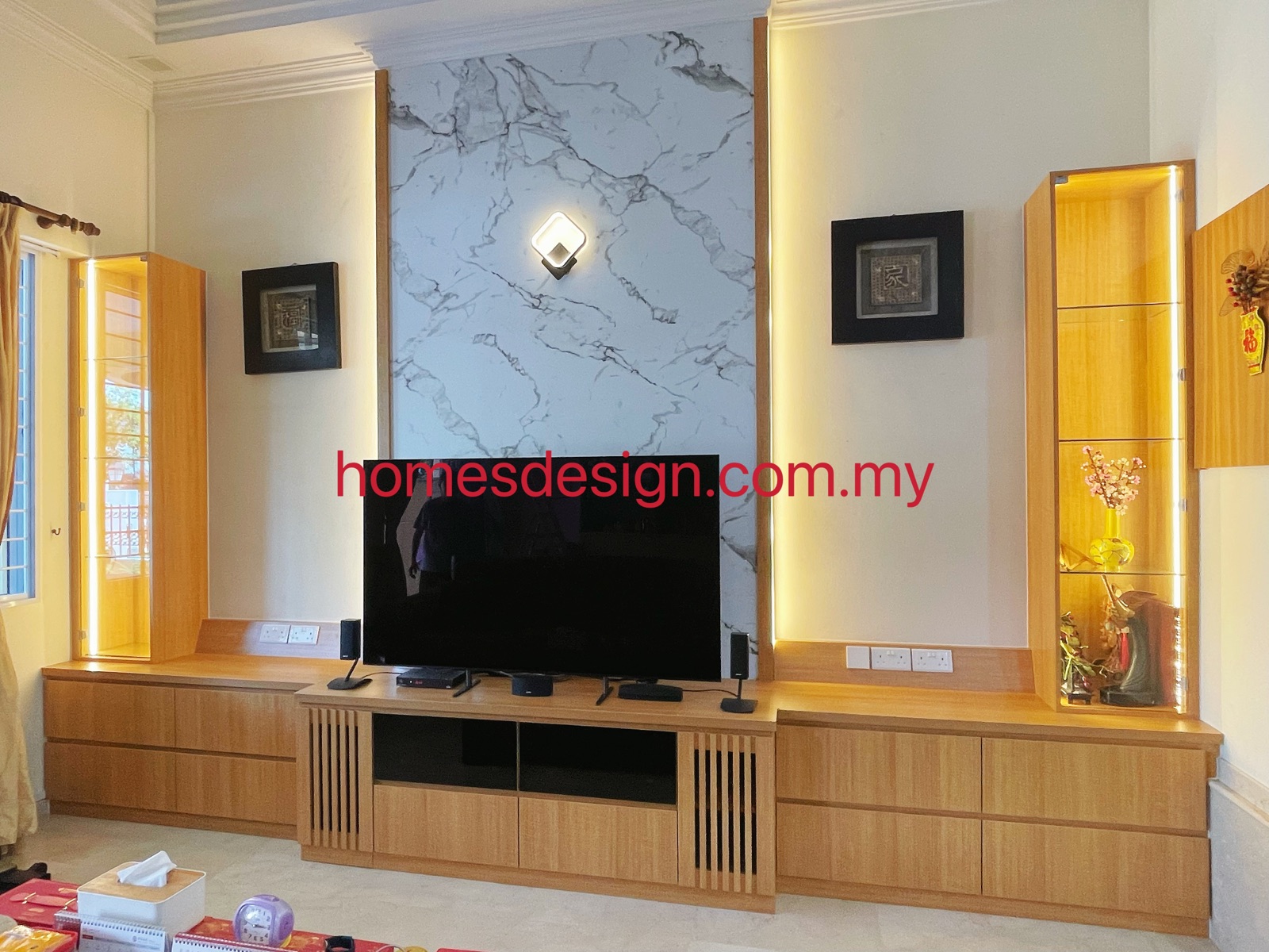 PVC Foam Board custom made Tv Cabinet ，Waterproof, mildew-proof, termite-proof, and odorless.