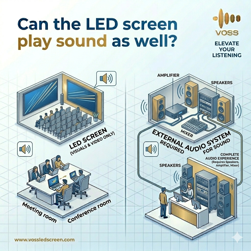 Can the LED screen play sound as well?