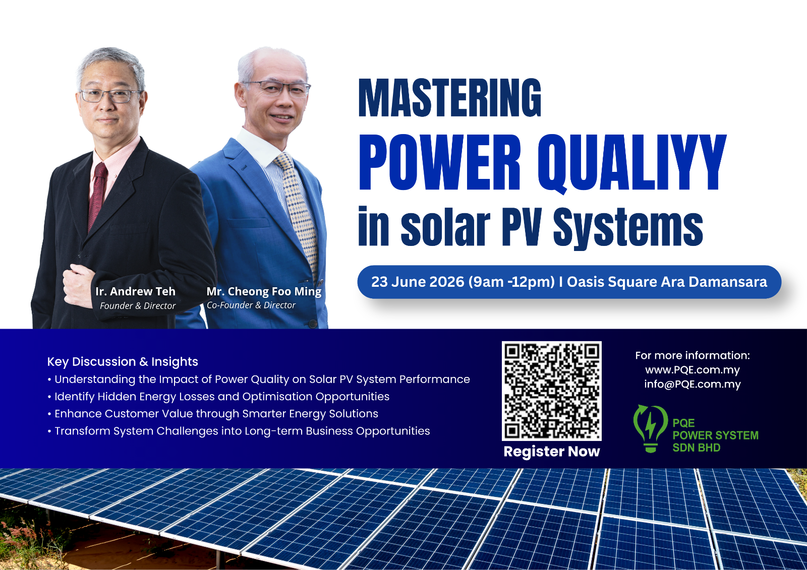 💡 Sponsored Event: Mastering Power Quality in Solar PV Systems (Selangor)