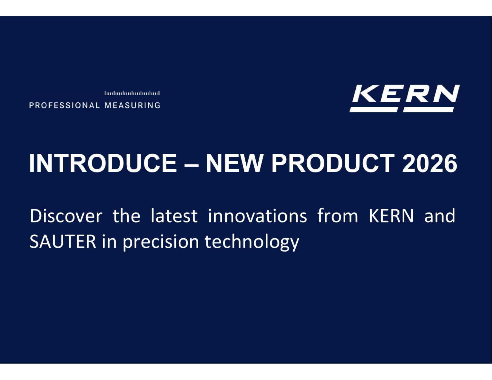 KERN & SAUTER New Products 2026: Scales, Optics & Measuring Instruments
