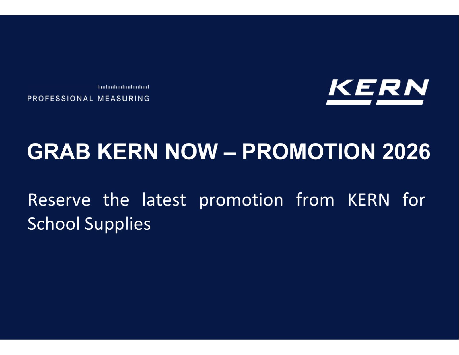 KERN School Supplies — On Promotion Now!