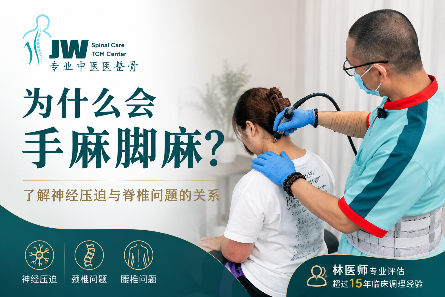 为什么会手麻脚麻？了解神经压迫与脊椎问题的关系 | JW Spinal Care