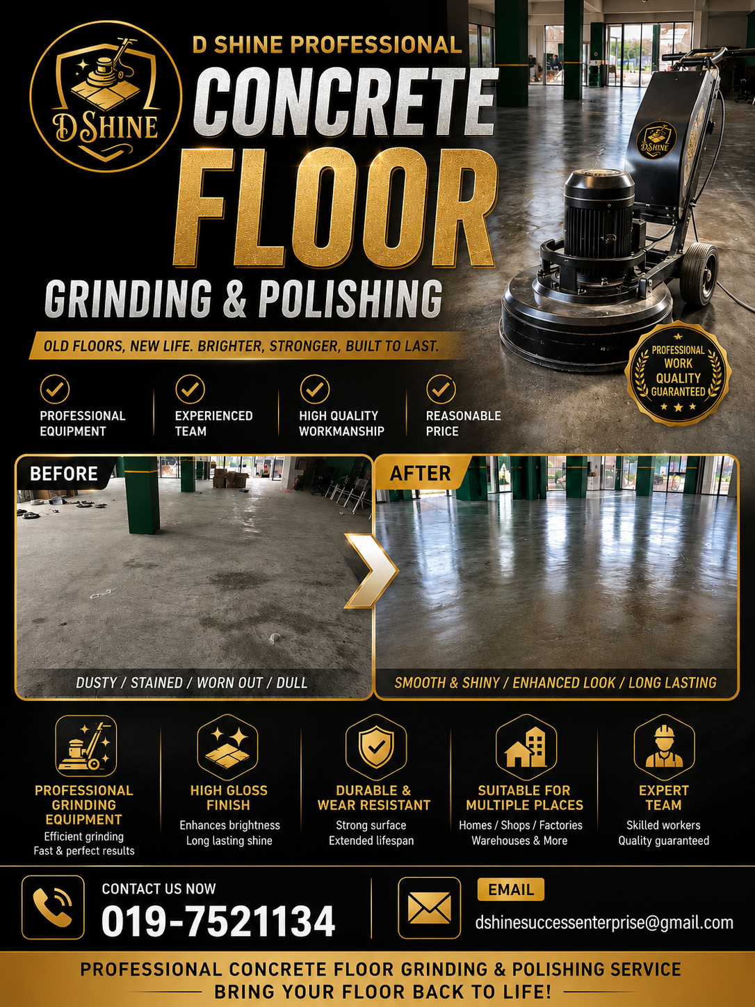 D Shine Success Enterprise Cement Floor Polishing