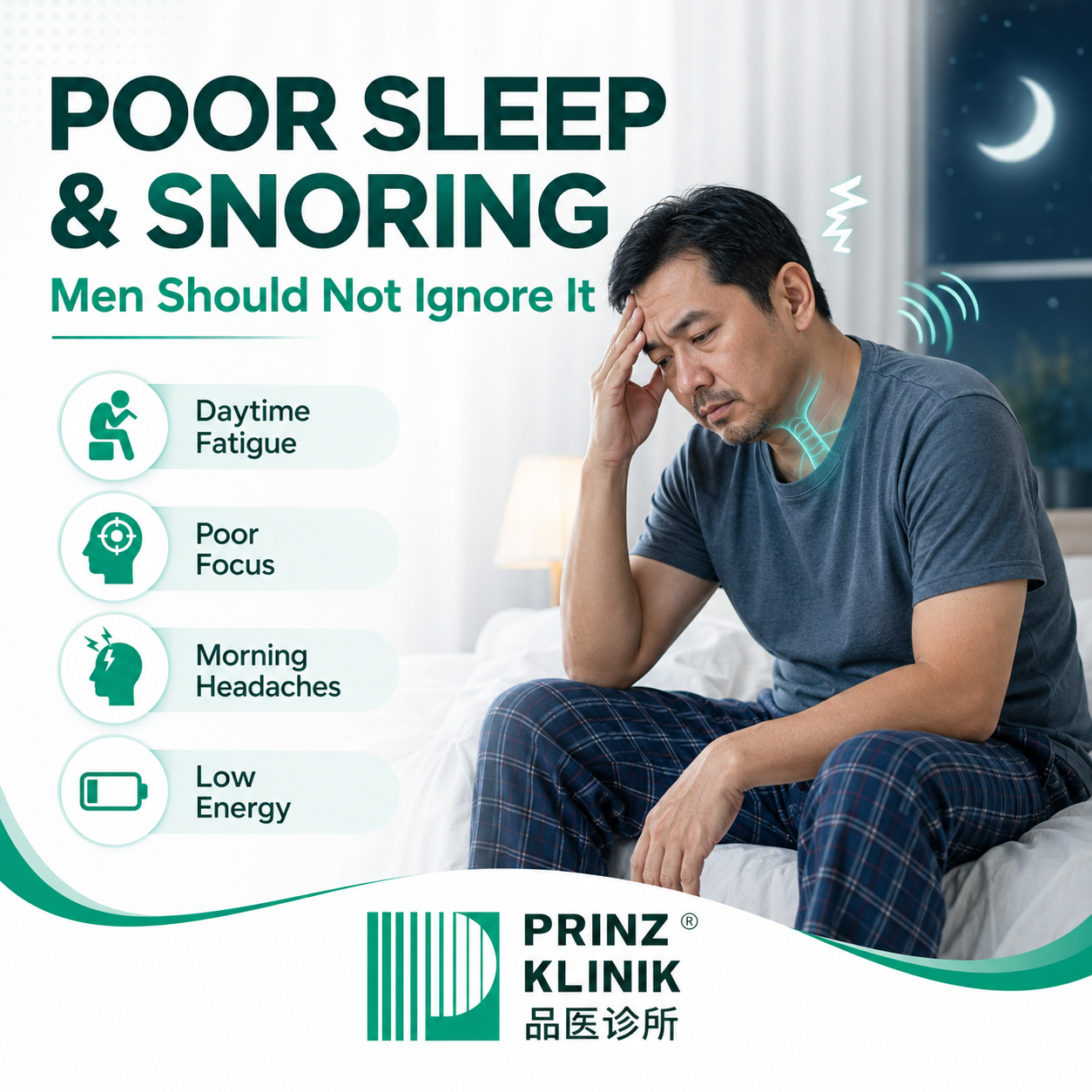 Why Men Should Not Ignore Poor Sleep and Snoring