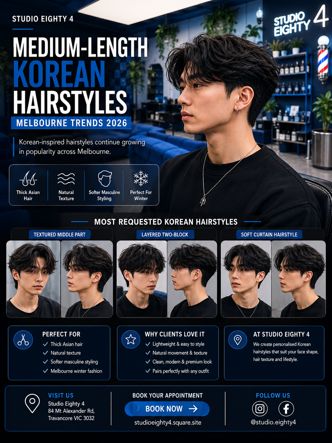 Medium-Length Korean Hairstyles Melbourne Men Are Asking For In 2026