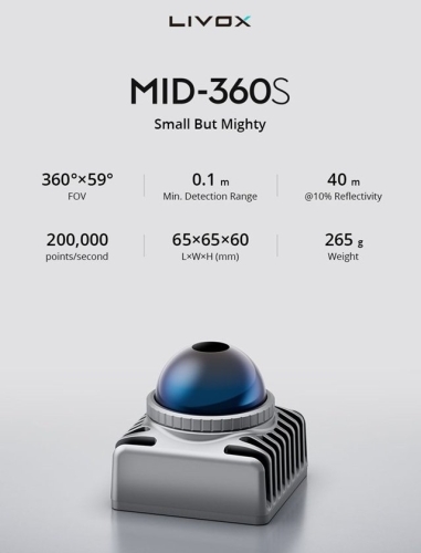 Livox Mid-360S LiDAR 每 360∼ Vision for Smarter Robotics