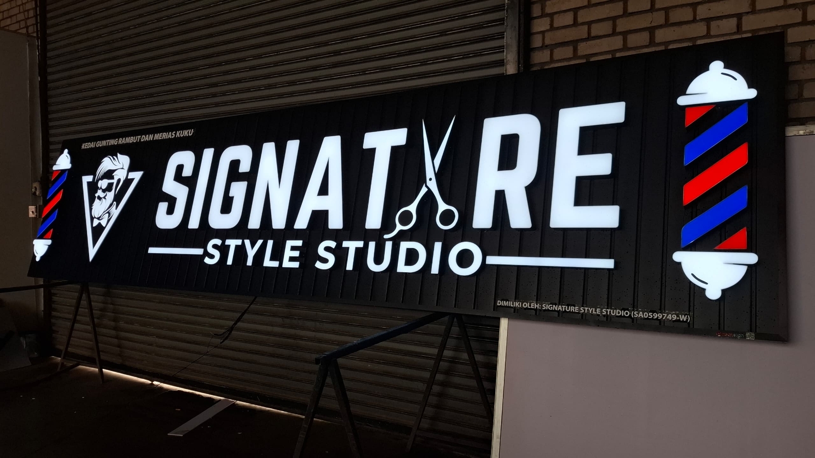 LUXURY 3D LED FRONTLIT WITH ALUMINIUM STRIP STUDIO SALON SIGNBOARD MAKER IN PUCHONG & JALAN KENARI