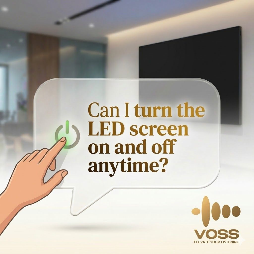 Can I turn the LED screen on and off anytime?
