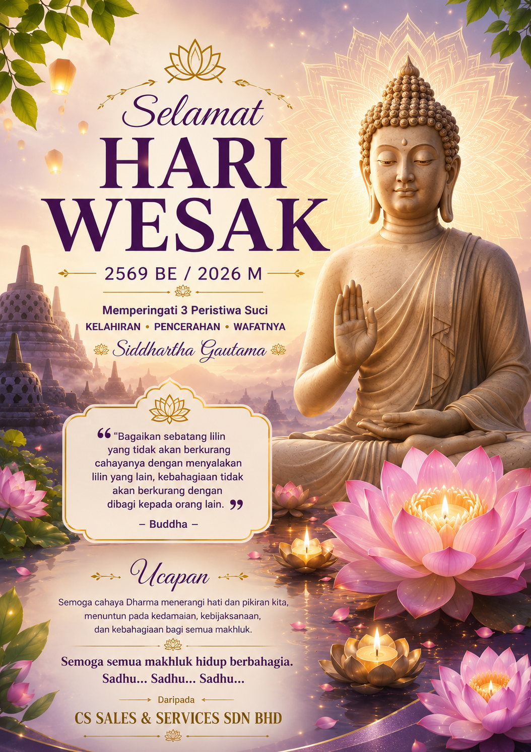 SELAMAT MENYAMBUT HARI WESAK 2026