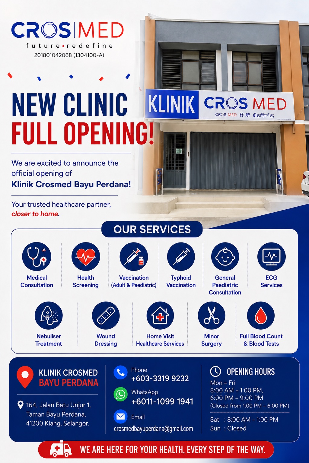NOW OPEN : KLINIK CROSMED BAYU PERDANA ! 