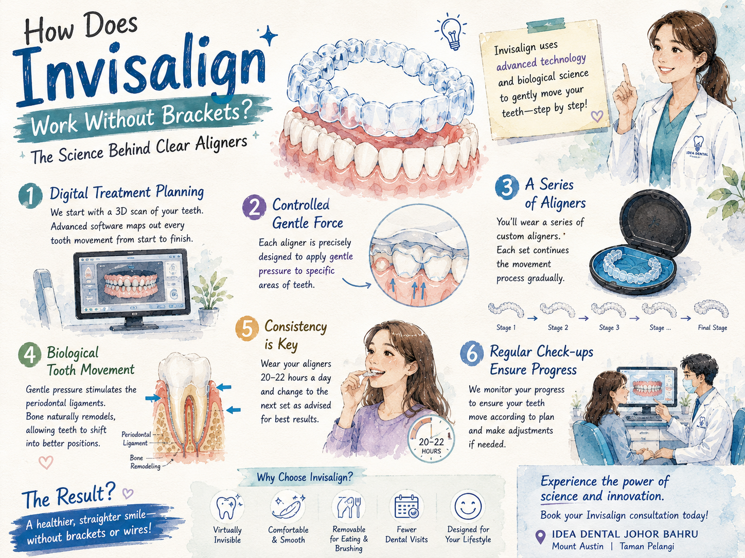 How Does Invisalign Move Teeth Without Brackets? The Science Behind Clear Aligners