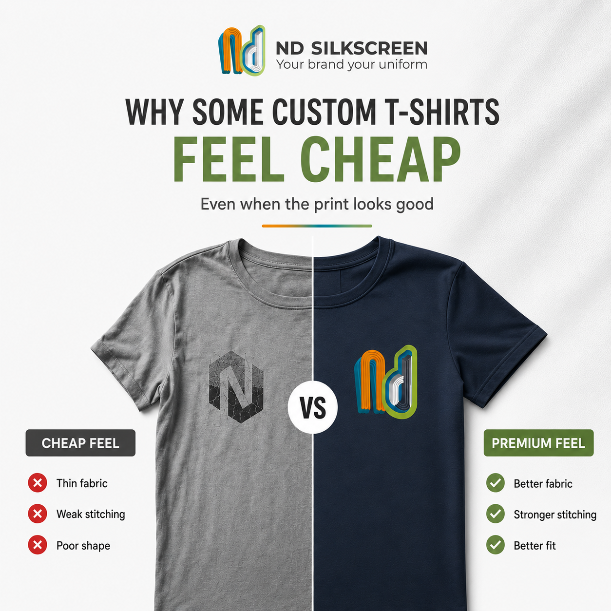 Why Some Custom T-Shirts Feel Cheap Even When the Printing Looks Good