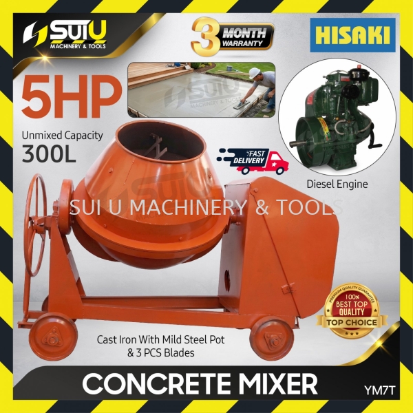 HISAKI YM7T 5HP 300L Concrete Mixer / Mixer Cement w/ Diesel Engine (6670) Concrete Mixer Construction Machine Kuala Lumpur (KL), Malaysia, Selangor, Setapak Supplier, Suppliers, Supply, Supplies | Sui U Machinery & Tools (M) Sdn Bhd
