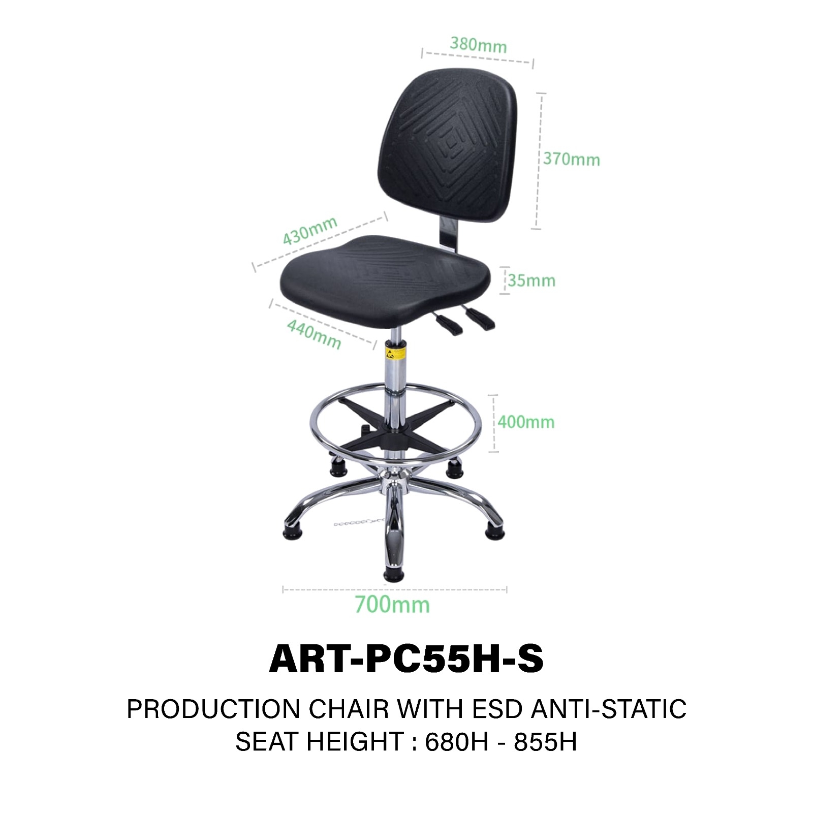 ART-PC55H-S ESD production chair 