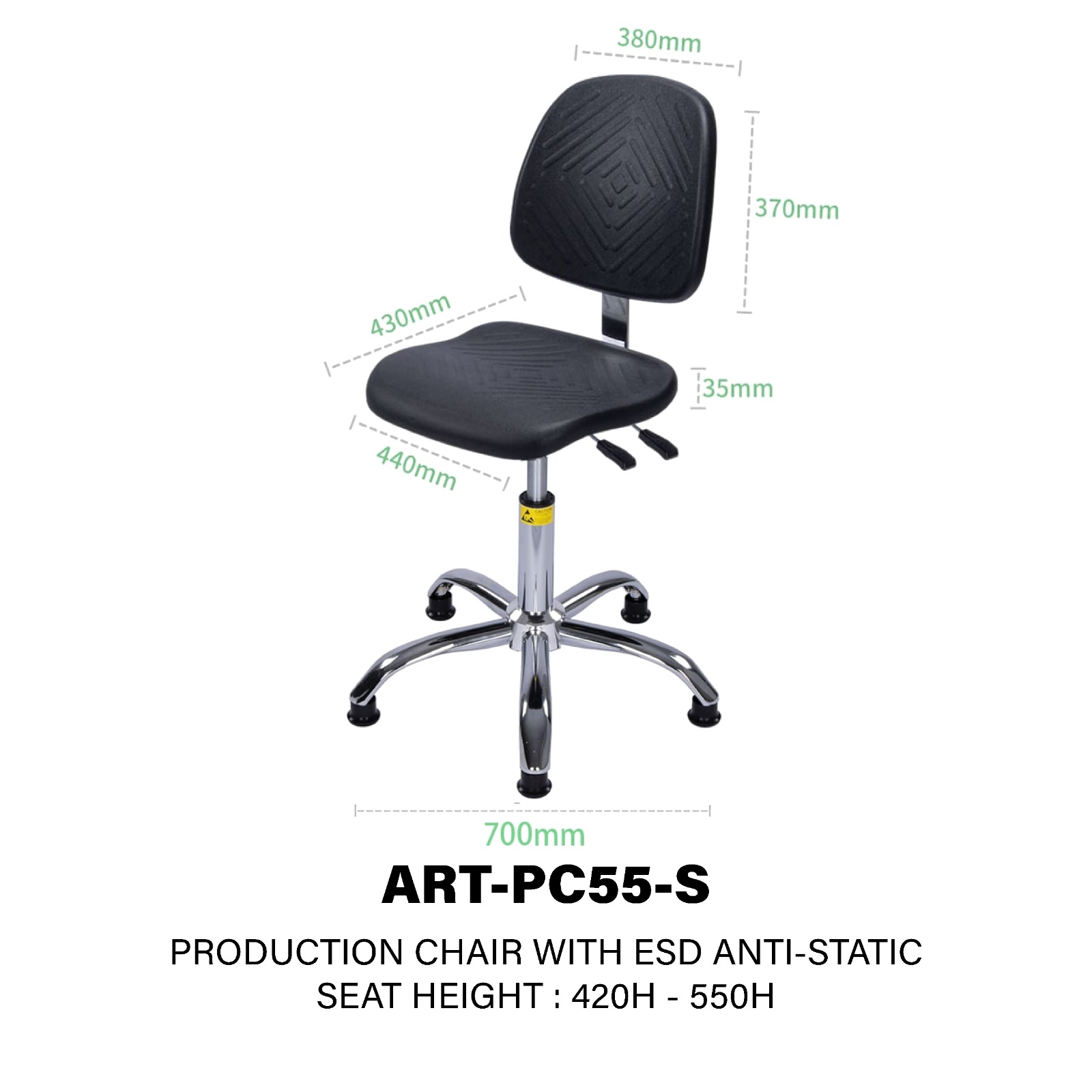 ART-PC55-S ESD production chair 
