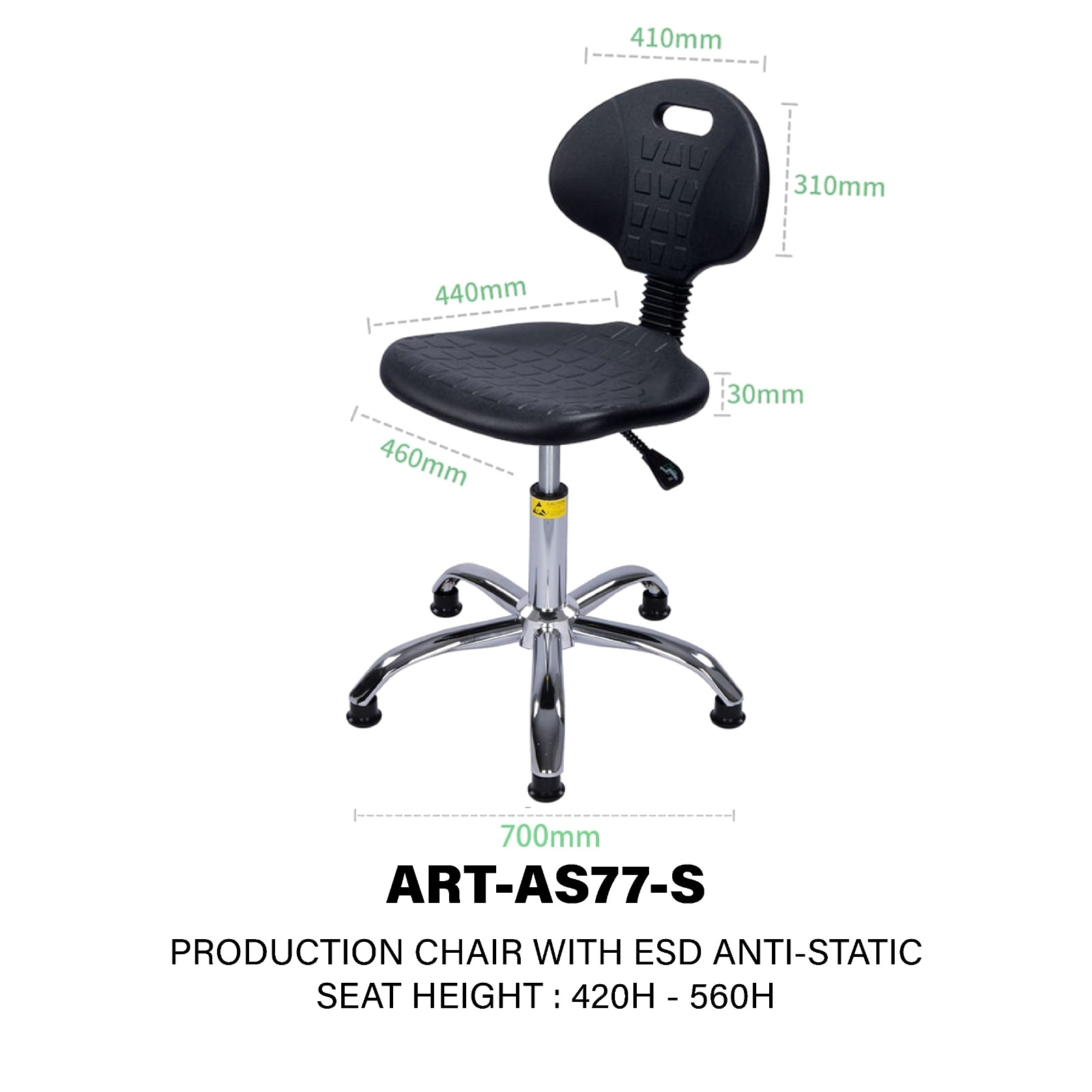 ART-AS77-S ESD production chair 