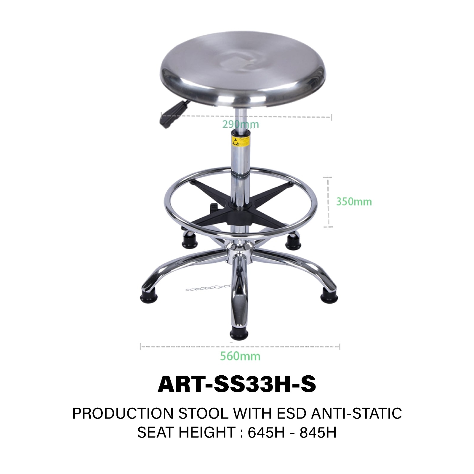 ART-AS33H-S ESD production stool 