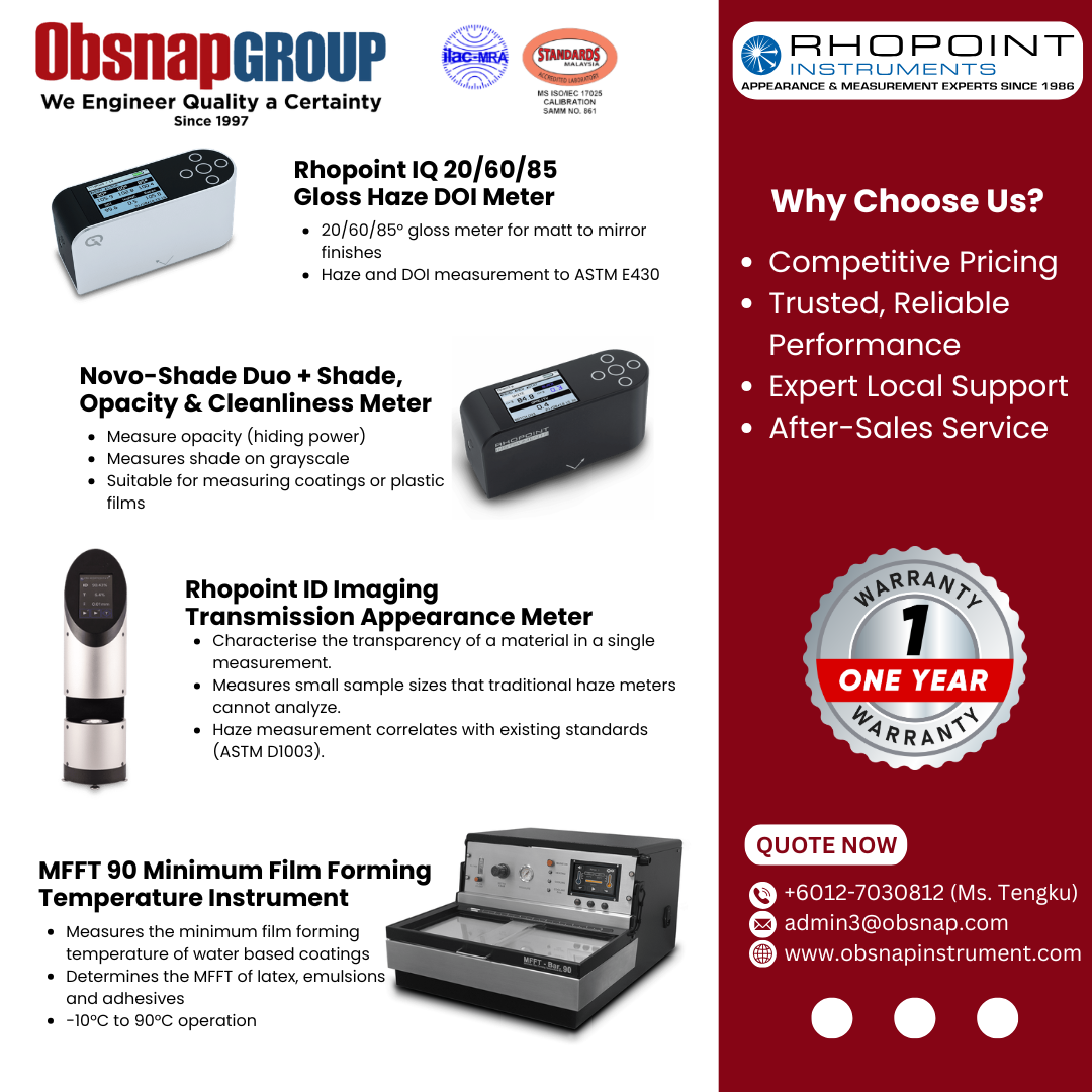 Enhancing Product Quality: Top Appearance & Surface Measurement Instruments in Malaysia