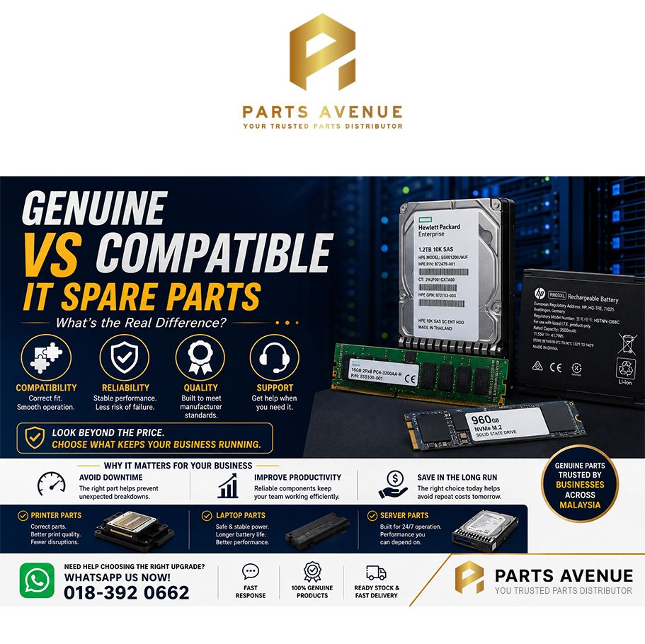 Genuine vs Compatible IT Spare Parts – What's the Real Difference?