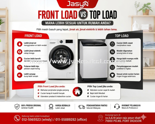 Front Load vs Top Load Washing Machine: Which Is Better for Malaysian Homes?