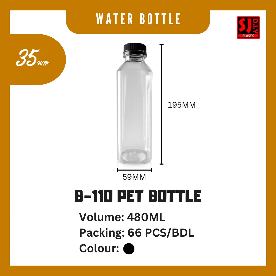 B-110 PET Water Bottle (480ml)