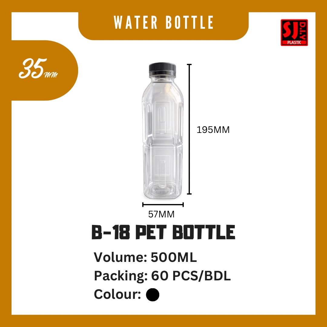 B-18 PET Water Bottle (500ml)