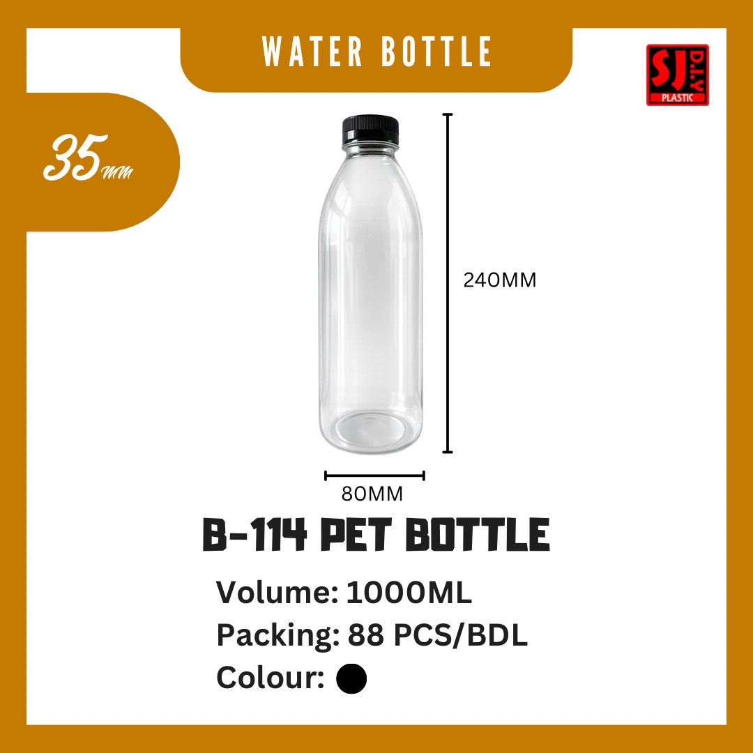 B-114 PET Water Bottle (1000ml)