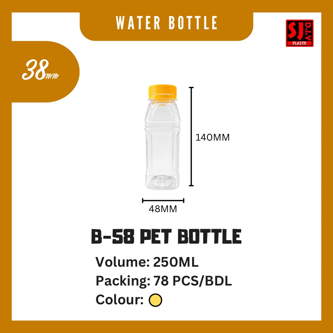 B-58 PET Water Bottle (250ml)