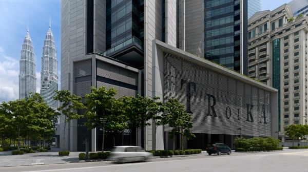 The Troika Kuala Lumpur, car park coating Malaysia, fa莽ade water repellent, waterproofing specialist Malaysia, Topkrete projects, concrete protection, luxury residential waterproofing, car park flooring system, building protection solutions.