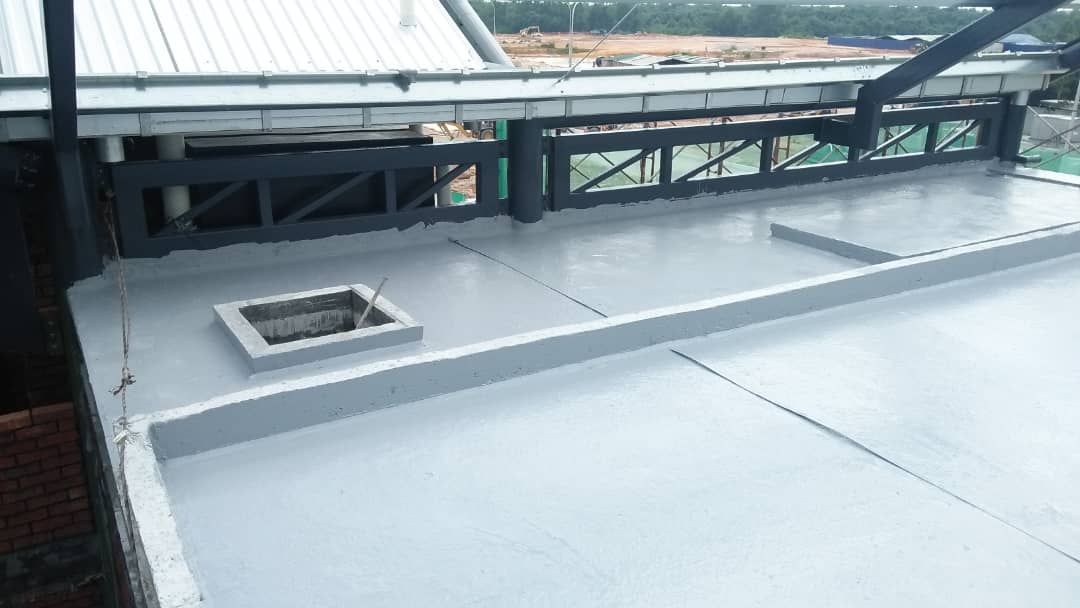 Polyurethane waterproofing membrane Malaysia, roof waterproofing, balcony waterproofing, UV-resistant waterproofing, liquid-applied waterproofing membrane, and polyurethane waterproofing contractor Malaysia.