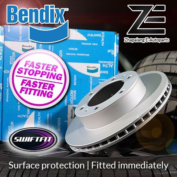 [Pair] Genuine Bendix Front Disc Brake Rotor BR9435 for Toyota Altis (ZZE141/ZRE142/ZRE143/ZRE171/ZRE172/ZRE173) 275mm