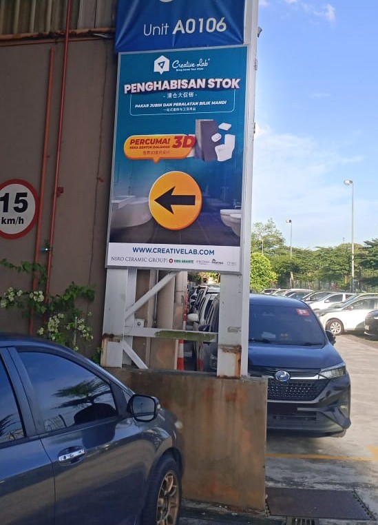 Polycarbonate Signboard with Back Structure