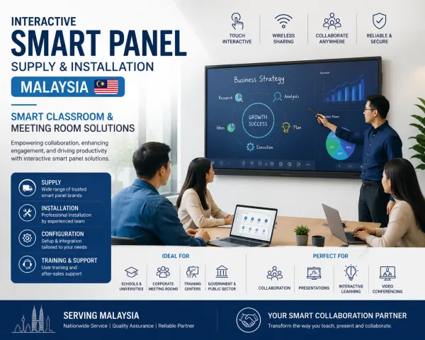 Interactive Smart Panel Malaysia | Bekal, Pemasangan & Penyelesaian Bilik Darjah Pintar