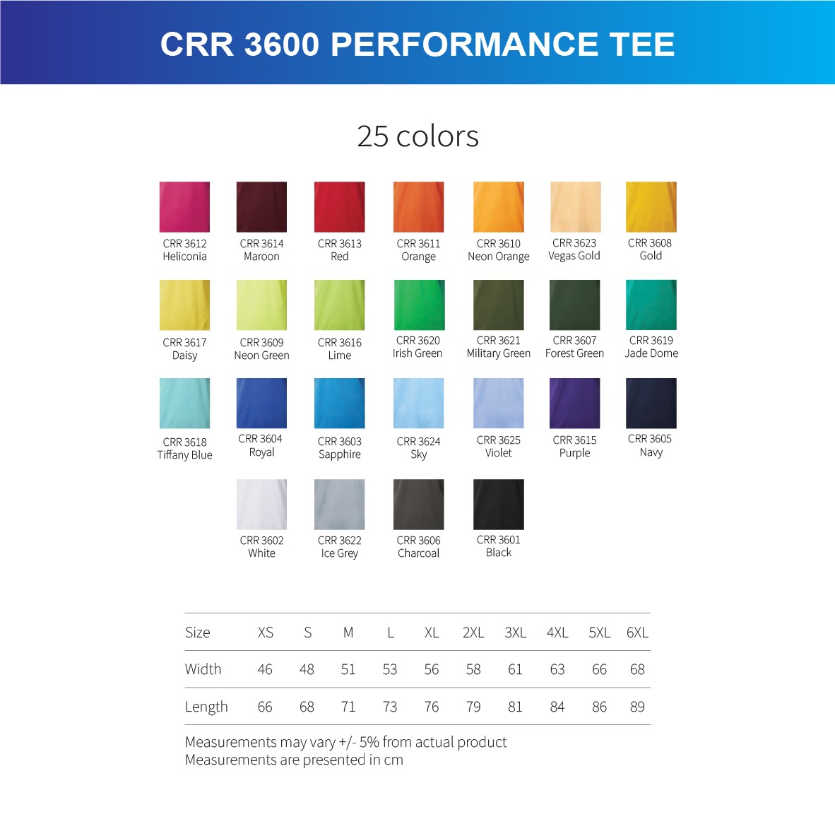 CRR 3600 PERFORMANCE TEE