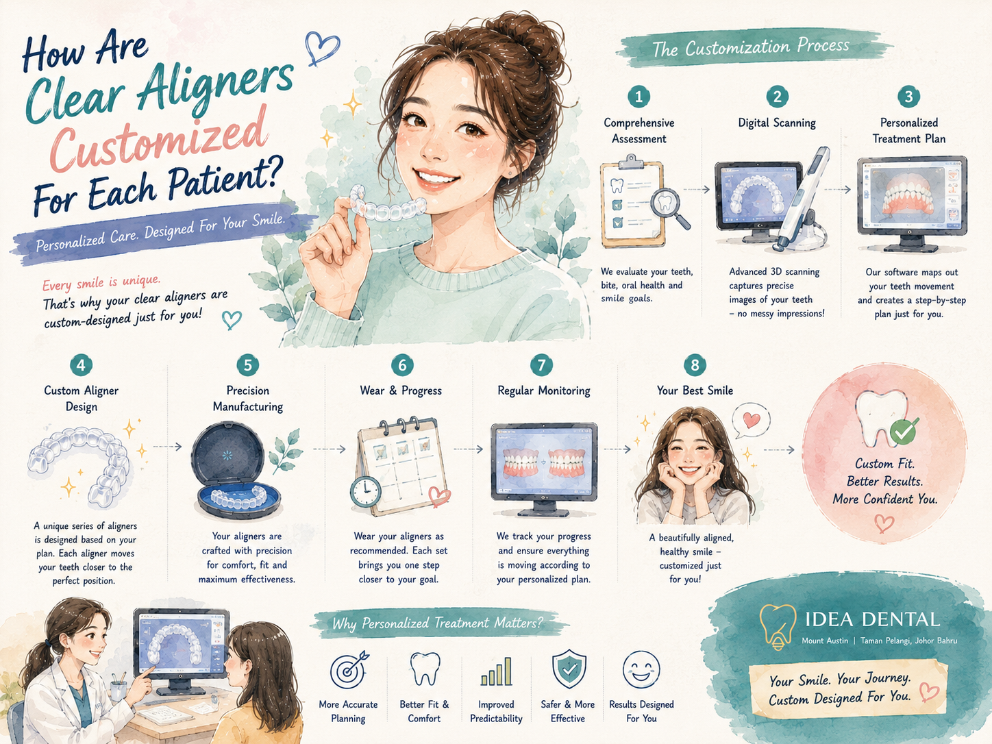 How Are Clear Aligners Customized For Each Patient? Understanding Personalized Orthodontic Treatment