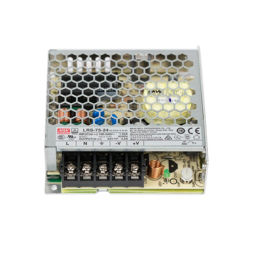 Mean Well LRS-75-24 24VDC 75Watt AC DC PSU Power Supply Unit Enclosed LRS Series LRS-150-24 LRS-150-12 LRS-100-5 5VDC 12 VDC VDC 48VDC 150Watt Low Profile MeanWell Puchong Selangor