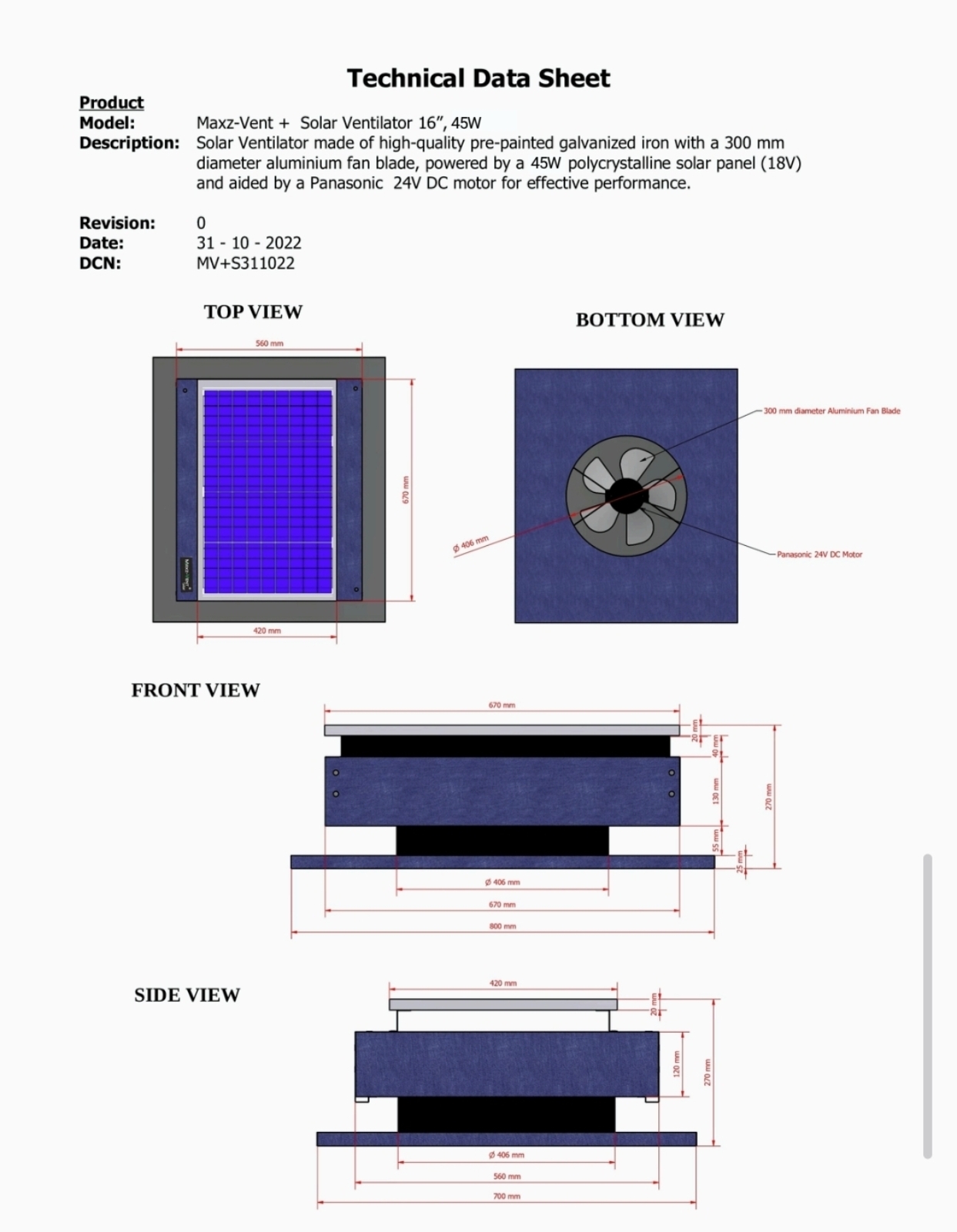 ROOF VENTILATOR