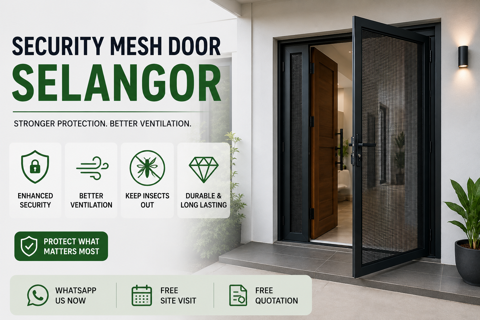 Pintu Jaring Keselamatan Selangor untuk Rumah dan Kondominium