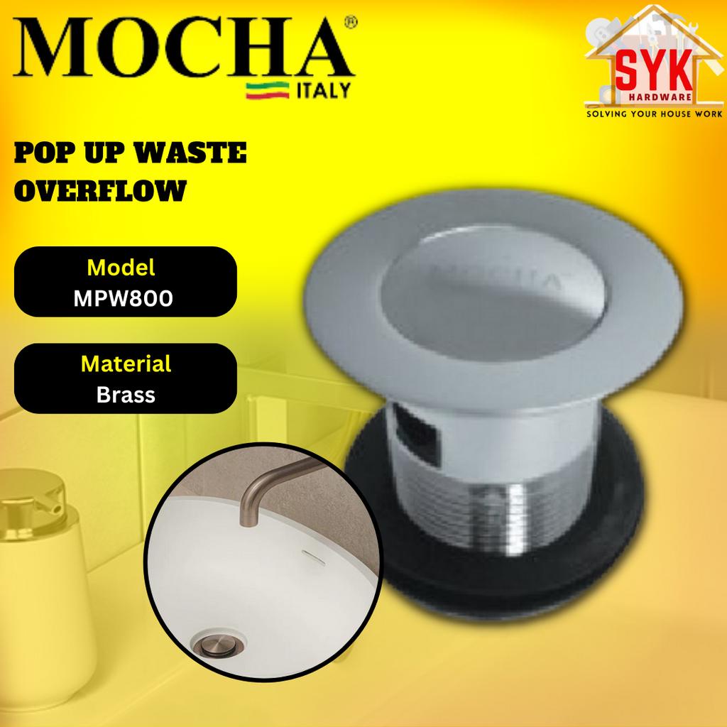 SYK Mocha MPW800 Brass Pop Up Waste Without Overflow Sink Basin Waste Bathroom Toilet Sink Accessories