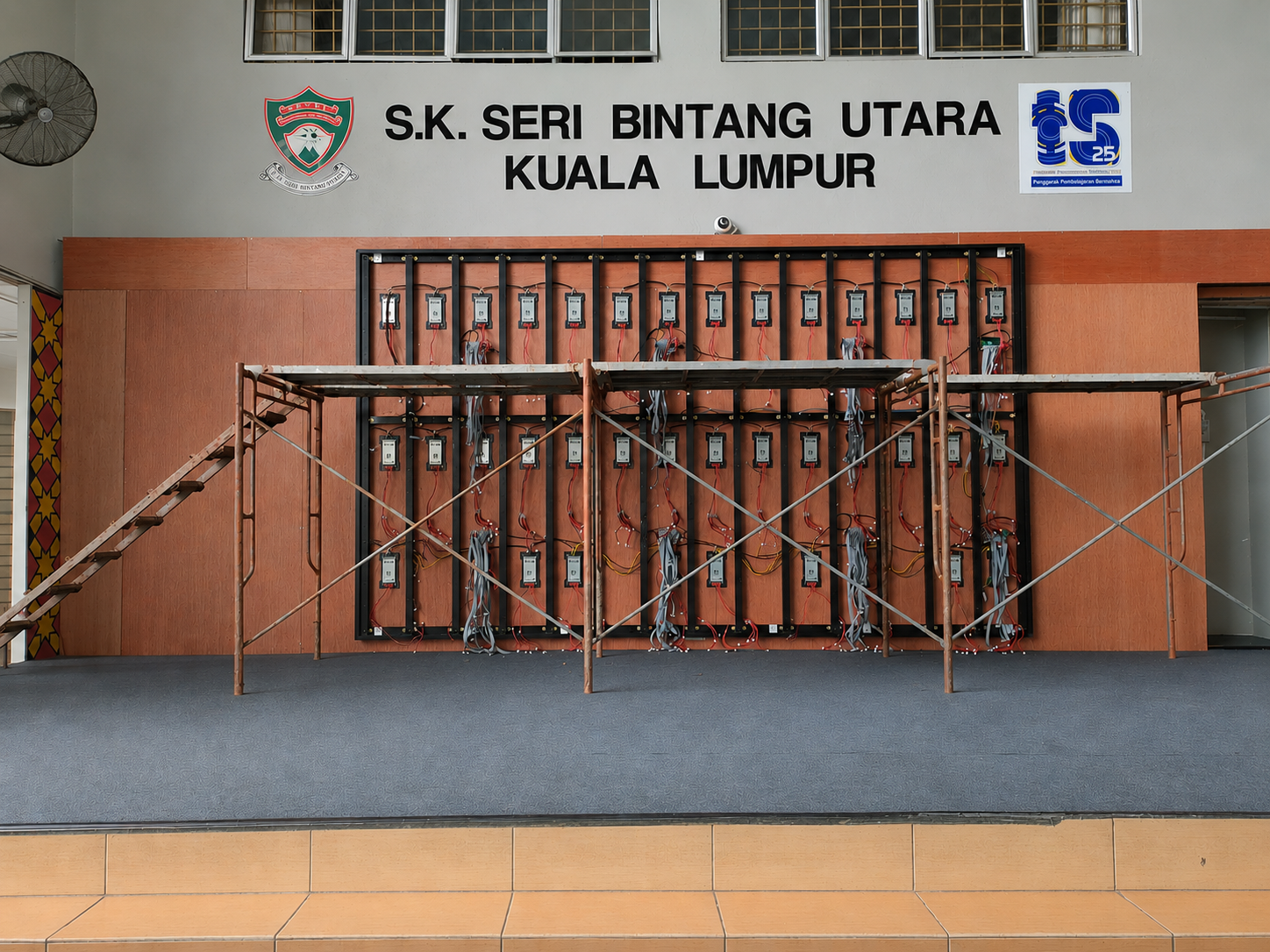 P4 Outdoor LED Screen Installation Progress at SK Seri Bintang Utara, Kuala Lumpur
