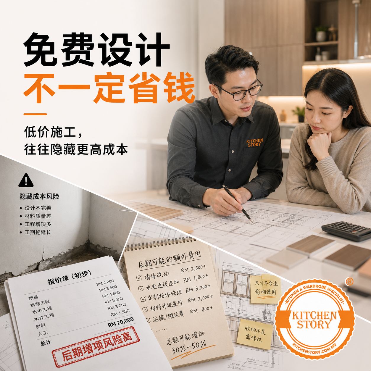 免费的设计不一定省钱，低价施工也可能隐藏更高成本